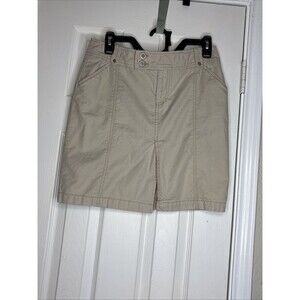 Vintage American Eagle Outfitters Size 4 Khaki Utility Skirt Beige Cotton Y2K